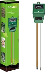 Sonkir digital meter for ph, moisture, and light.