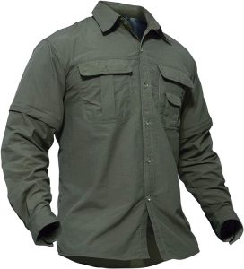 Tacvasen men's convertible shirt.