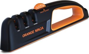 Orangel Ninja knife sharpener with 5 adjustable angles.