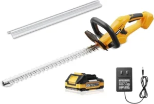 EWork 22-inch 20-volt cordless hedge trimmer.
