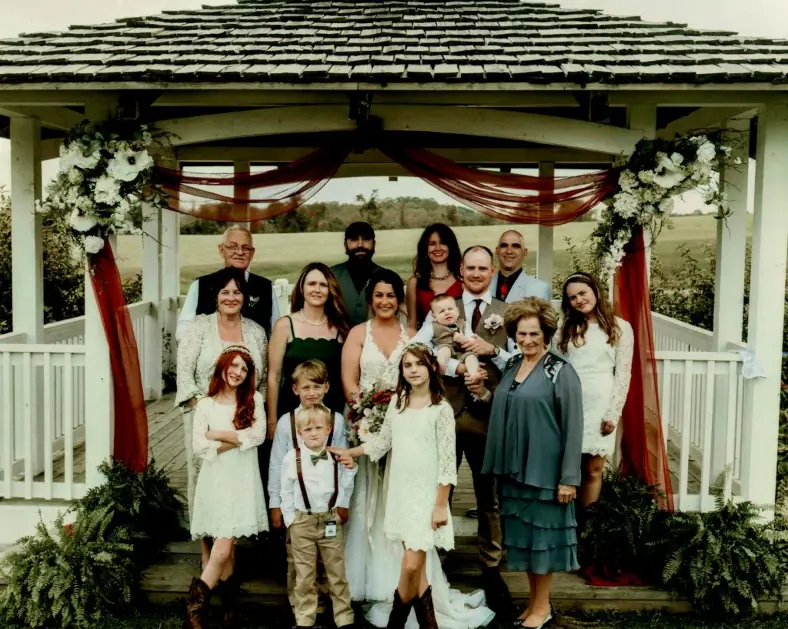 Our family at Luke and Rachael's wedding.